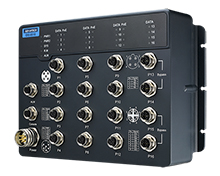 EN50155网管型PoE以太网交换机，带8FE+8GE（2bypass），24-110VDC